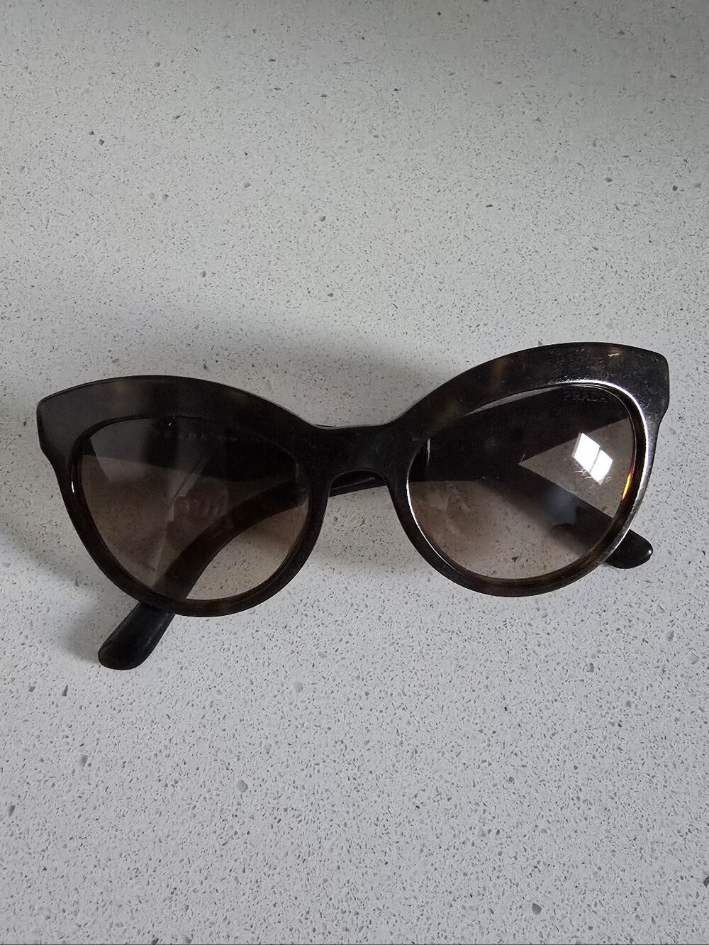 Prada Tortoiseshell Cat-Eye Sunglasses - Brown Gradient Lenses - Picture 3 of 9